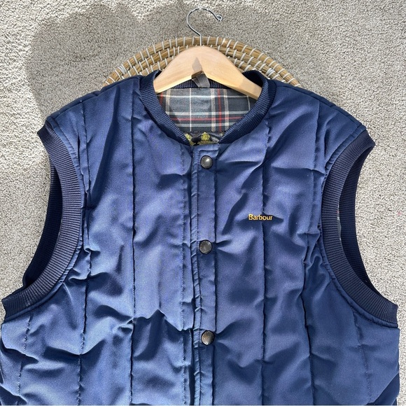Barbour Men’s Quilted Vest Trekker Waistcoat Padded Country Gilet Navy Size S - Picture 3 of 16